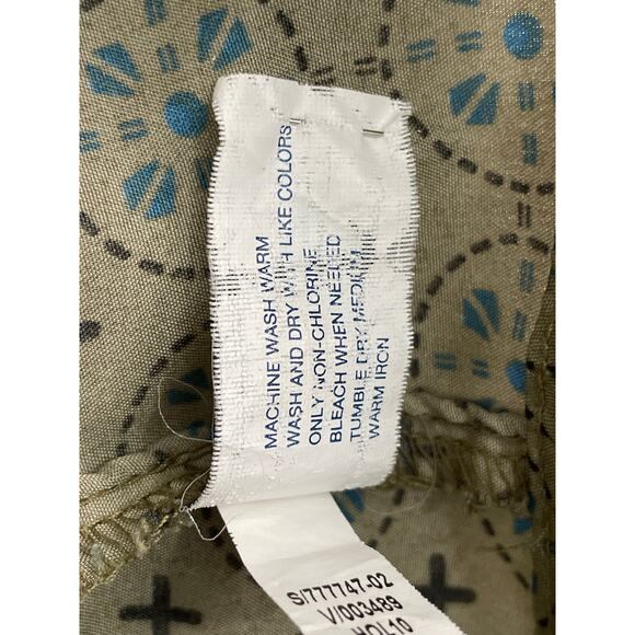 Gap Women's Sleeveless Olive Green Blue Floral Racerback Tank Large - Picture 7 of 10